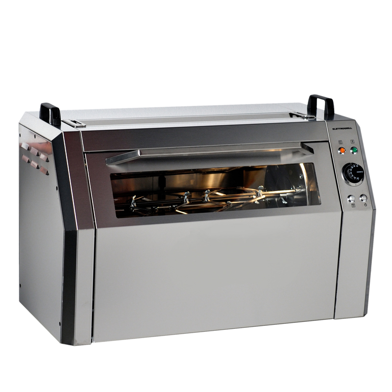 Mini forno elettrico a convezione da 60 litri con teglia, griglia e spiedo  girevole (100-250 °C), con funzioni di cottura multiple e grill,  metallo/vetro utili : : Casa e cucina